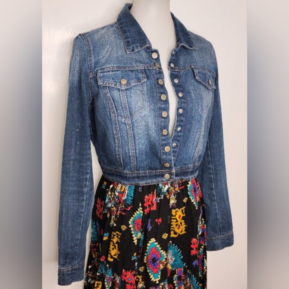 Highway Jeans Dark Blue Cropped Denim Jacket